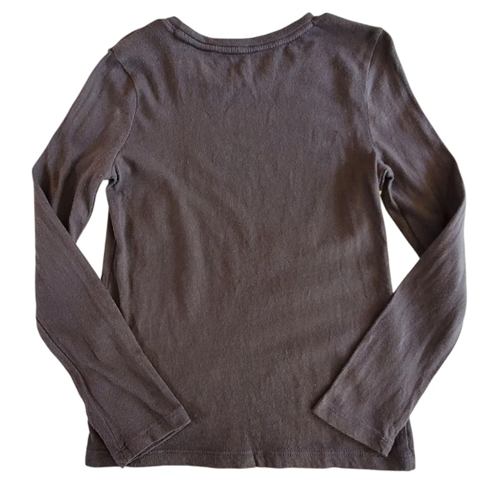 K1124 * Gap Girls Ombré Star Graphic Long Sleeve Tee Gray Size S